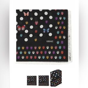 Versace Dua Lipa X Versace Silk And Wool Scarf 🦋